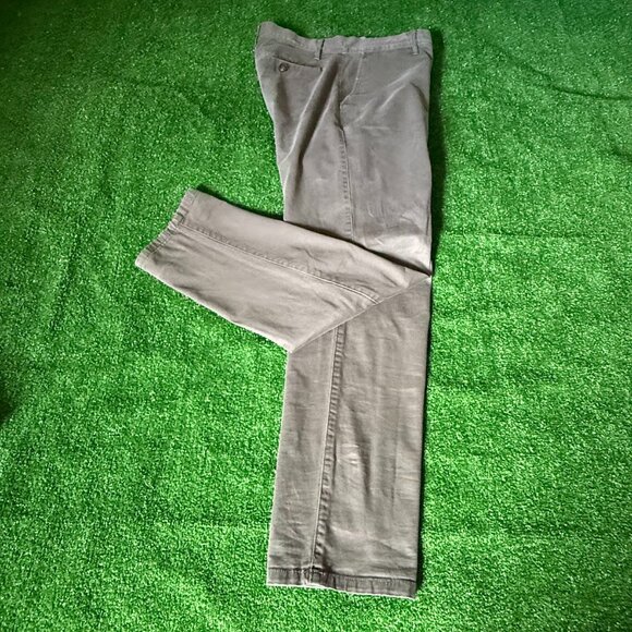 GAP Khaki Flat Front Straight Leg Skinny Stretch Chino Olive Khaki Pants Size 36 - Picture 1 of 12